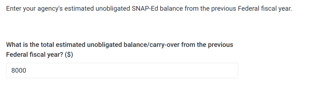 Estimated Unobligated Balance