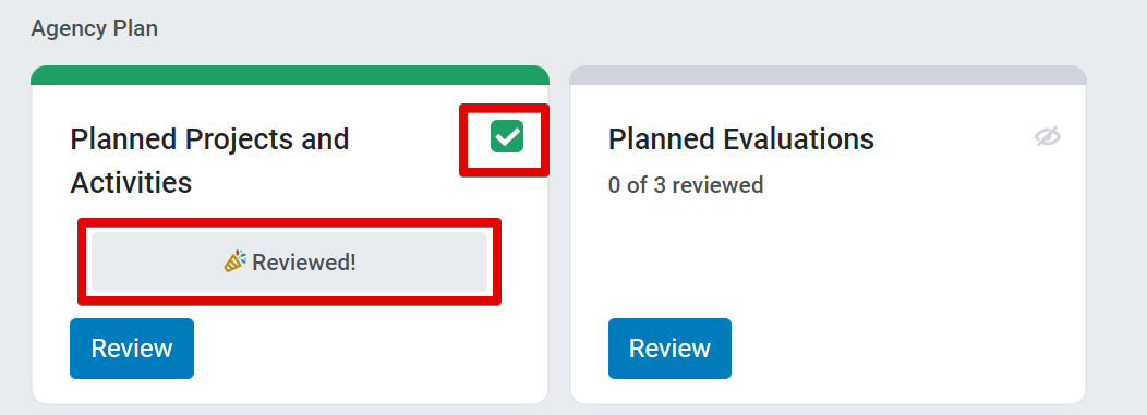 module marked as reviewed