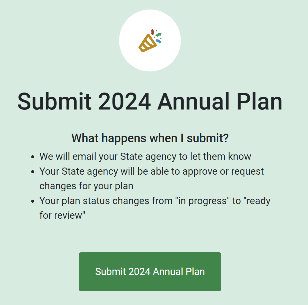 Submit 2024 Implementing Agency Annual Plan