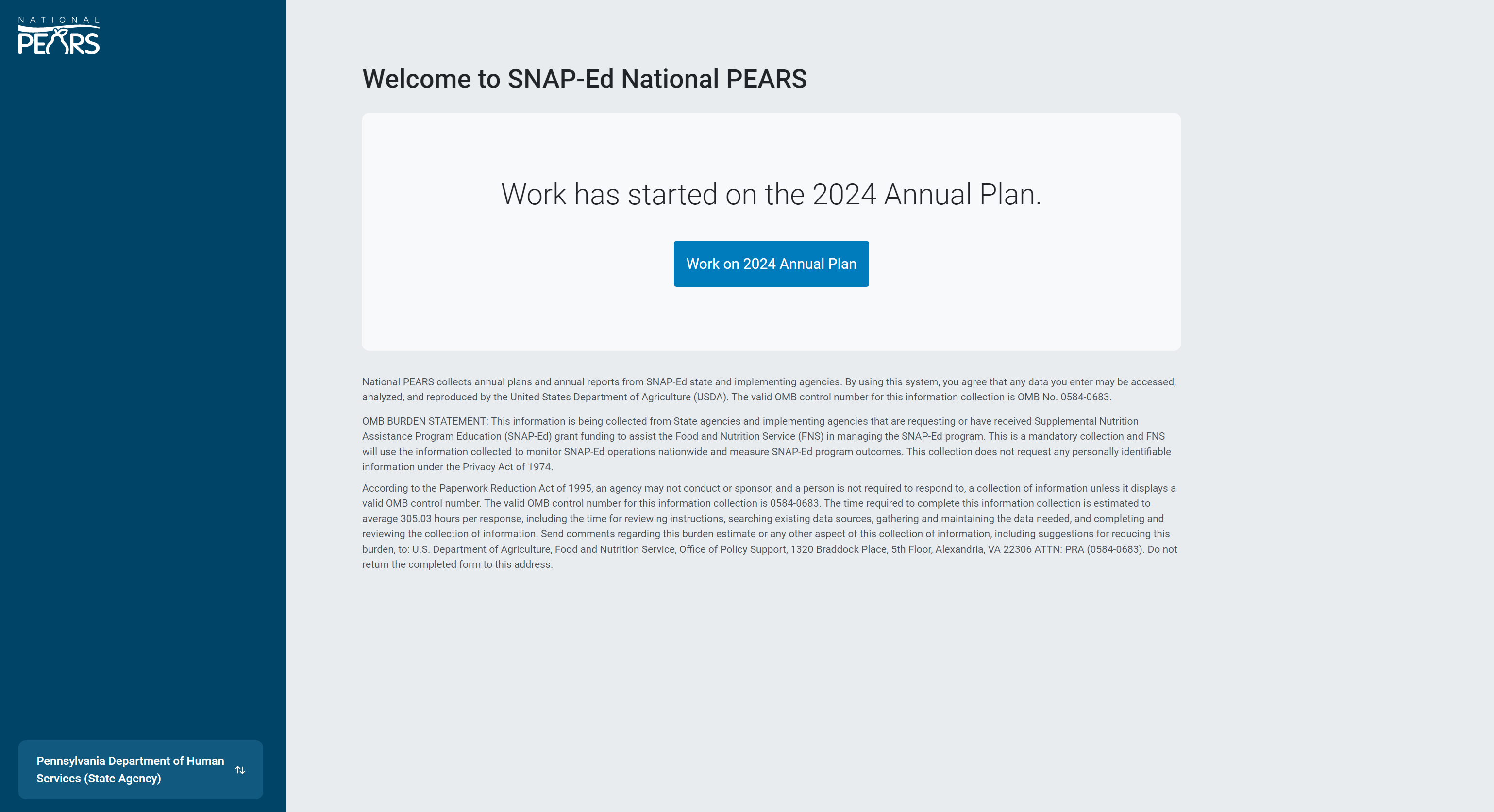 Welcome to SNAP-Ed National PEARS