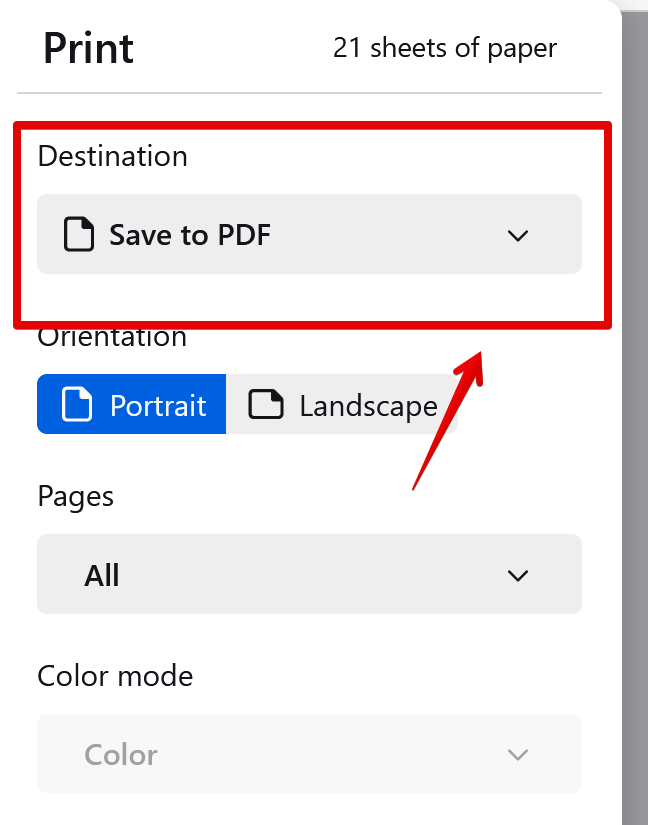 Save as PDF 