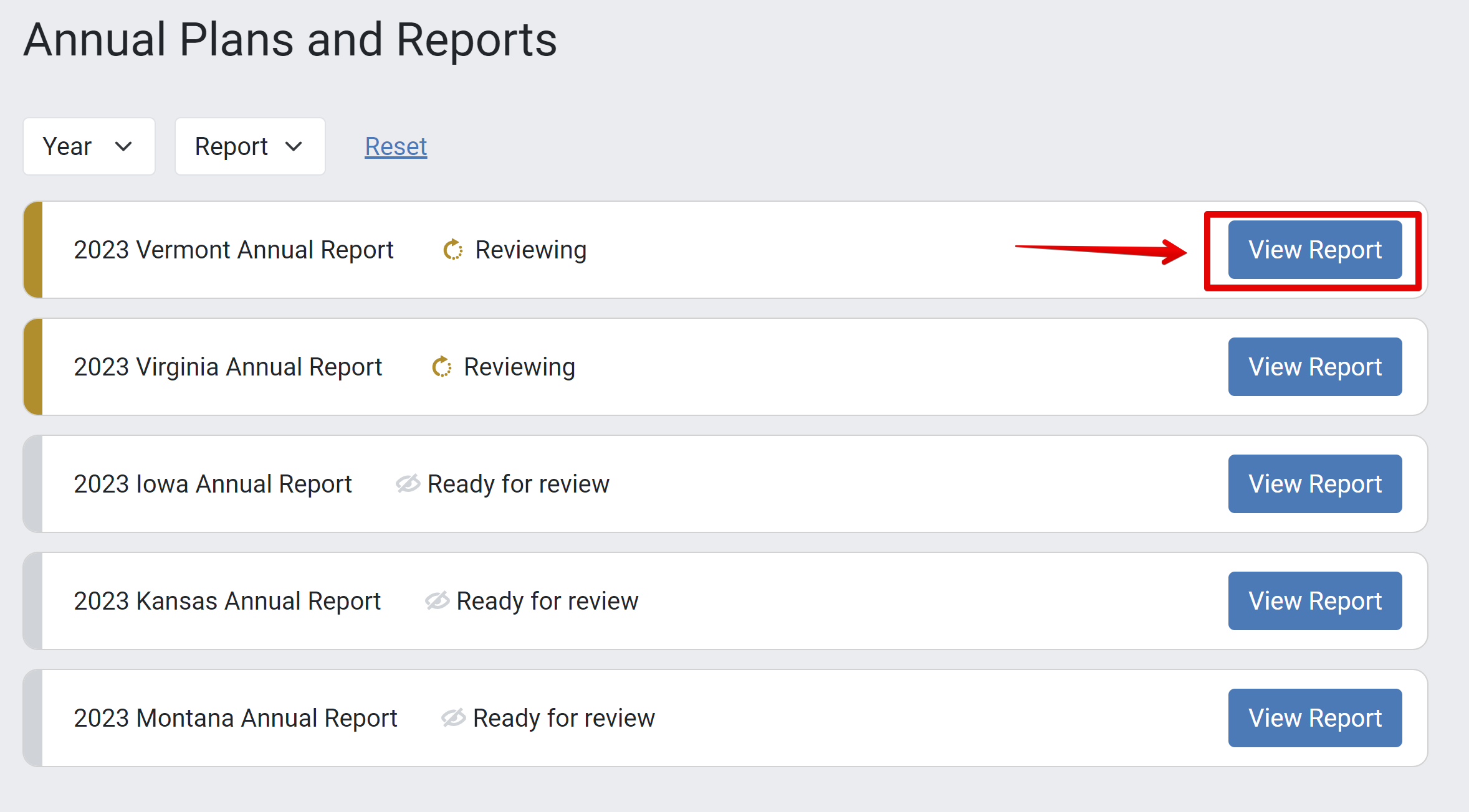 view report button