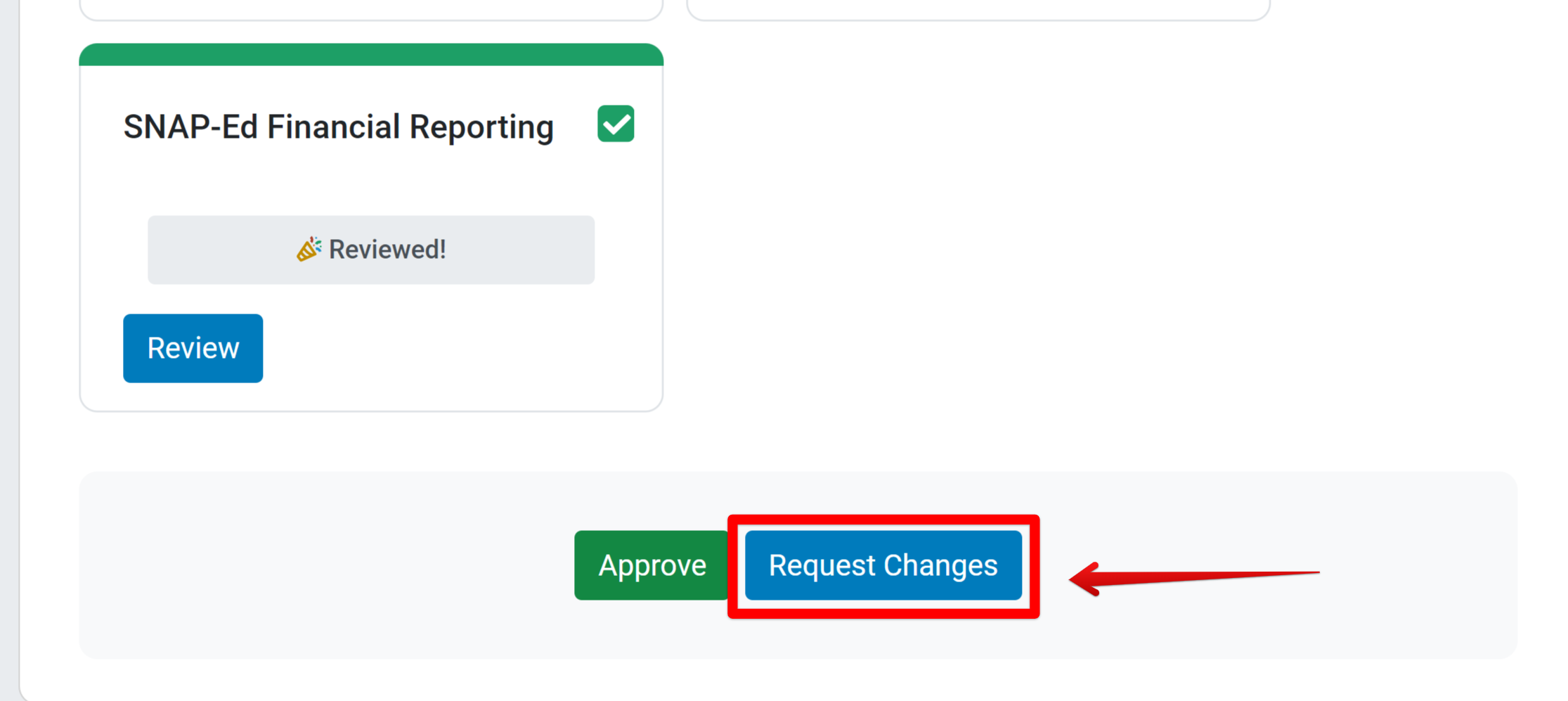 Request Changes Button
