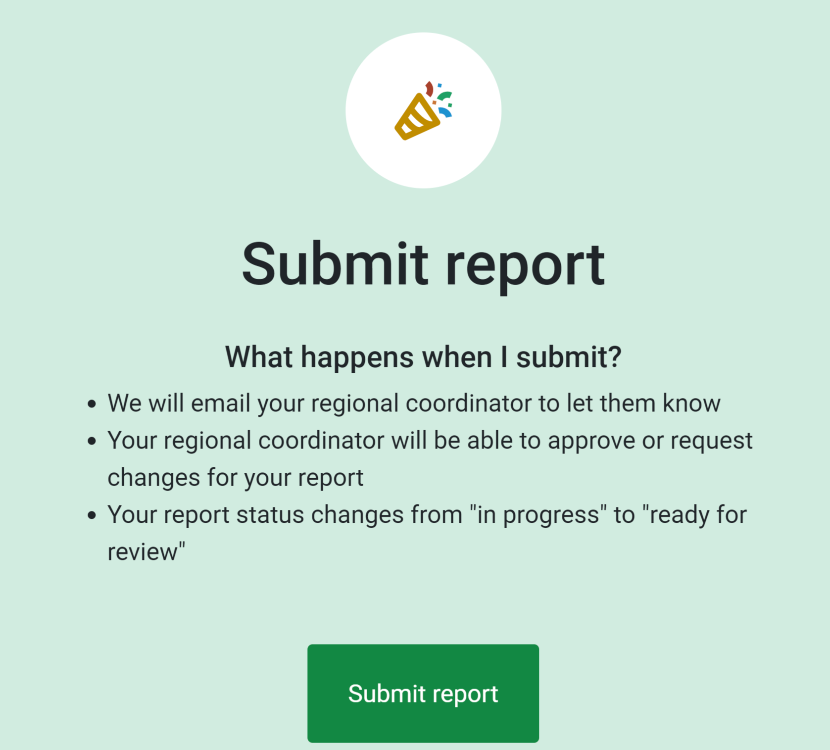 Submit Report Button
